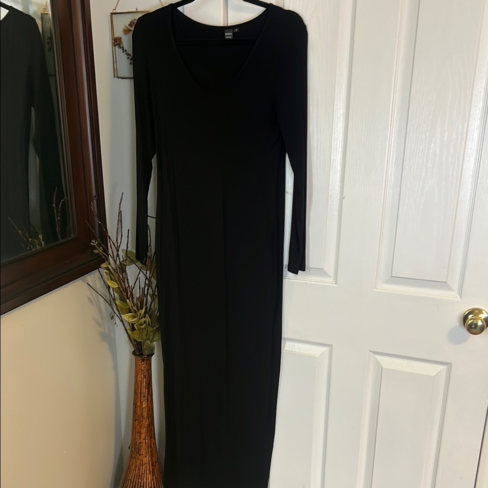 Elegant Black Long Sleeve Dress